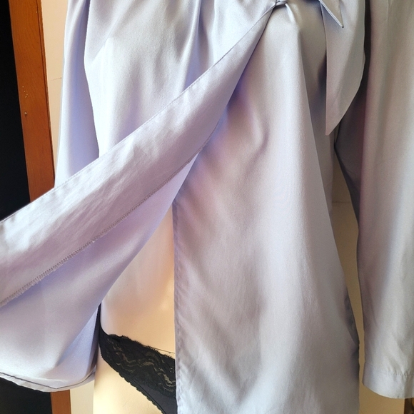 Elegant Vintage Lavender Women's Blouse with Bow Detail - Picture 5 of 16